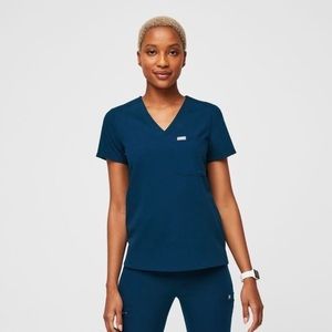 Figs Catarina Scrub Top - Deep Reef NWOT